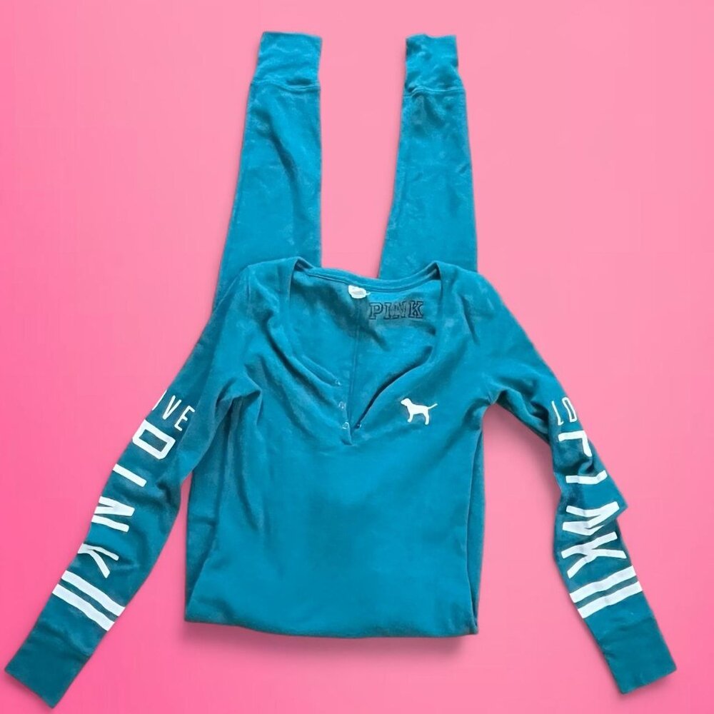 Victorias Secret PINK onesie thermal pajamas - Picture 3 of 5